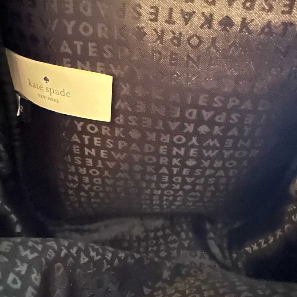 Small Kate Spade Black and White Striped Backpack - Picture 3 of 3